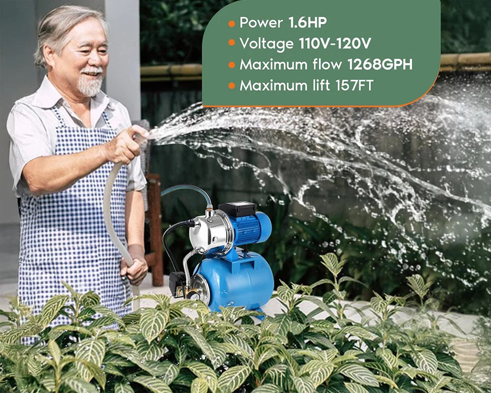 1.6HP Pressure Tank Booster Pump - Image 3