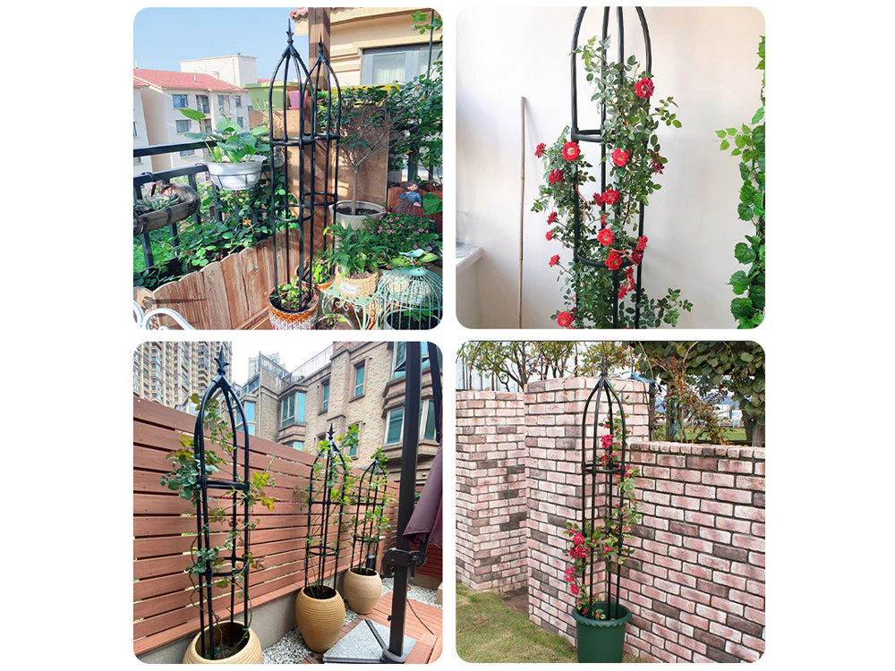 1.8M Garden Obelisks Climbing Vine Plant Flowers Rack - Image 3