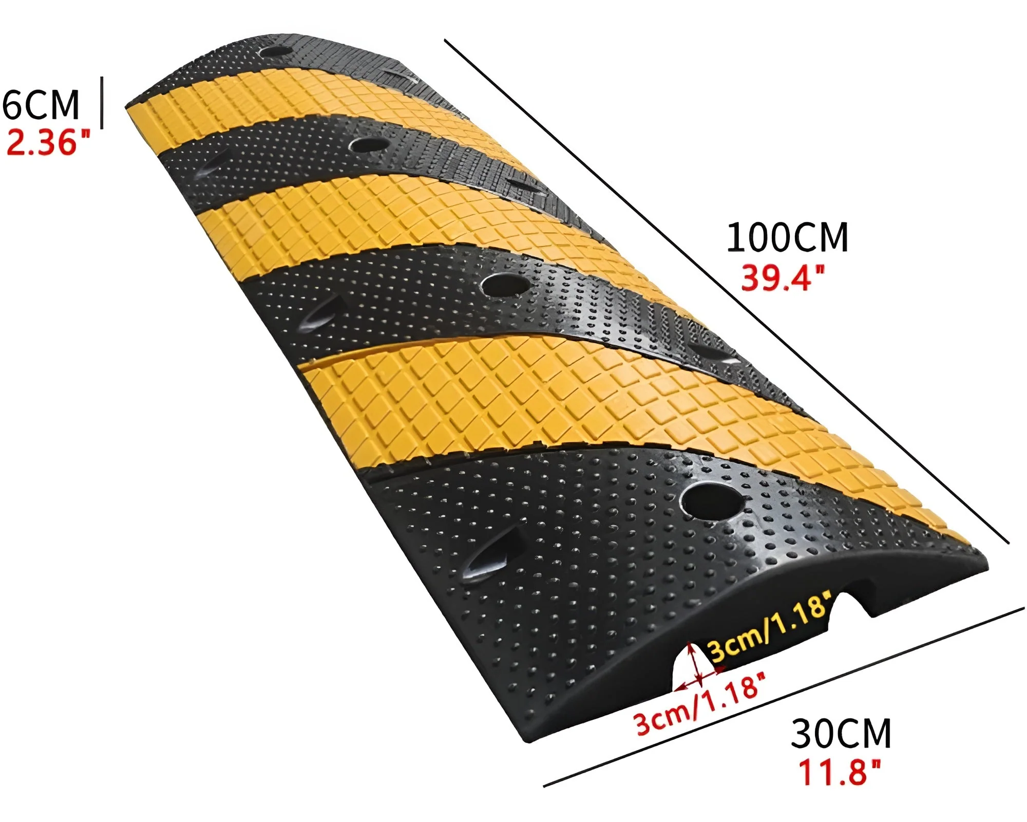1 Channel Floor Cable Protector Solid Ramp 4Pack - Image 3