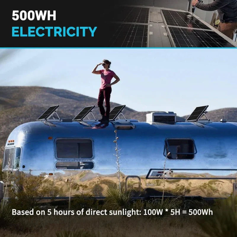 100W Solar Panel with Solar Controller - Image 6