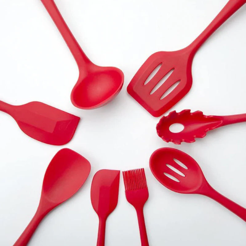10Pcs/Set Silicone Heat Resistant Kitchen Cooking Utensils Non-Stick Baking Tool - Image 5