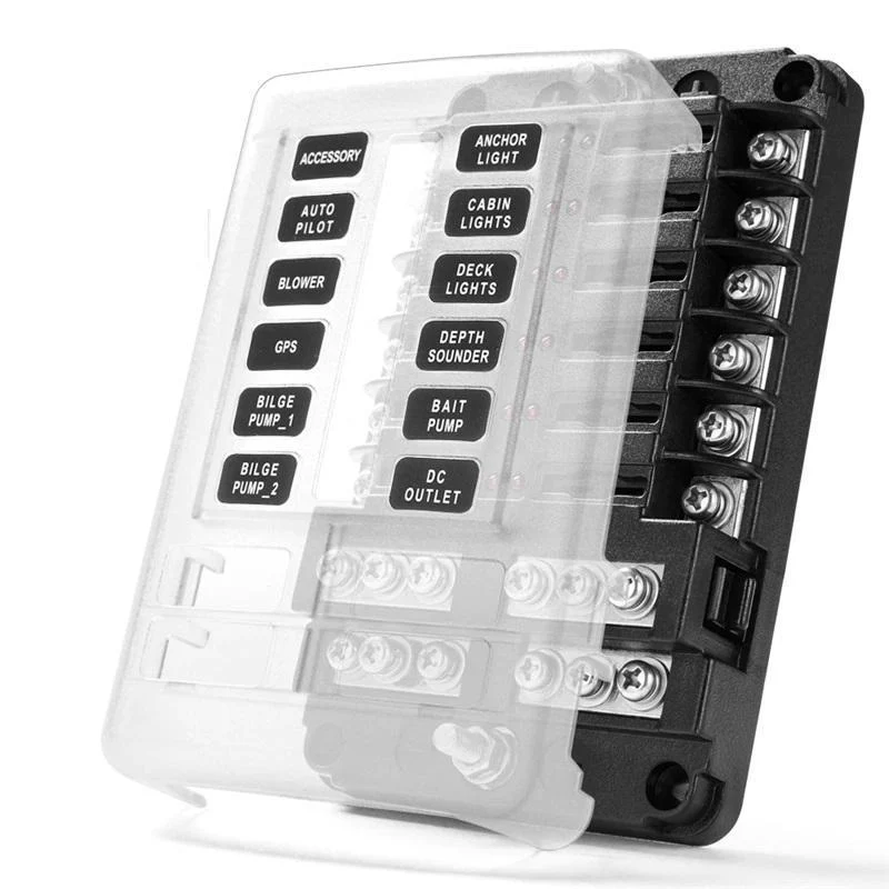 12 Circuit Negative Bus Blade Fuse Block - Image 3
