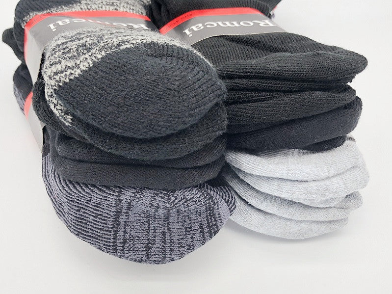 12 Pairs Thermal Socks Work Socks Cushioned Mixed Colour & Pattern - Image 4