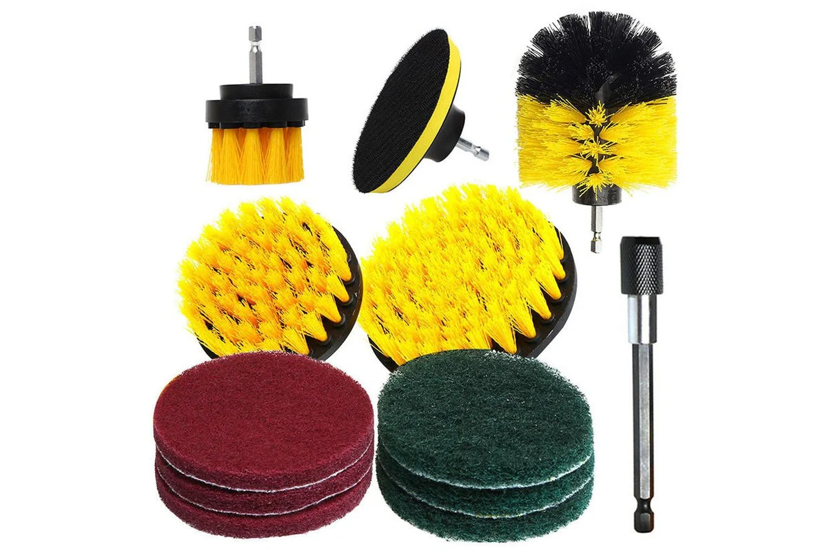 12 Piece Power Drill Brush Scrub Pads Set - Image 2