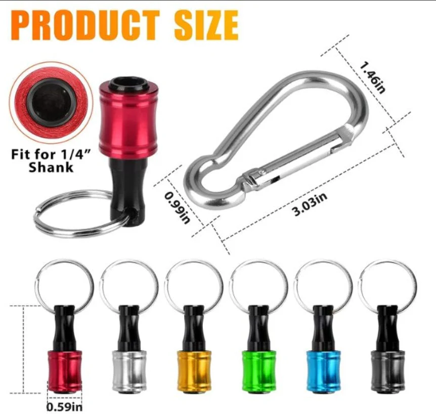 12PCS 1/4 Inch Hex Shank Screwdriver Bits Holder Extension Bar Keychain Screw - Image 5