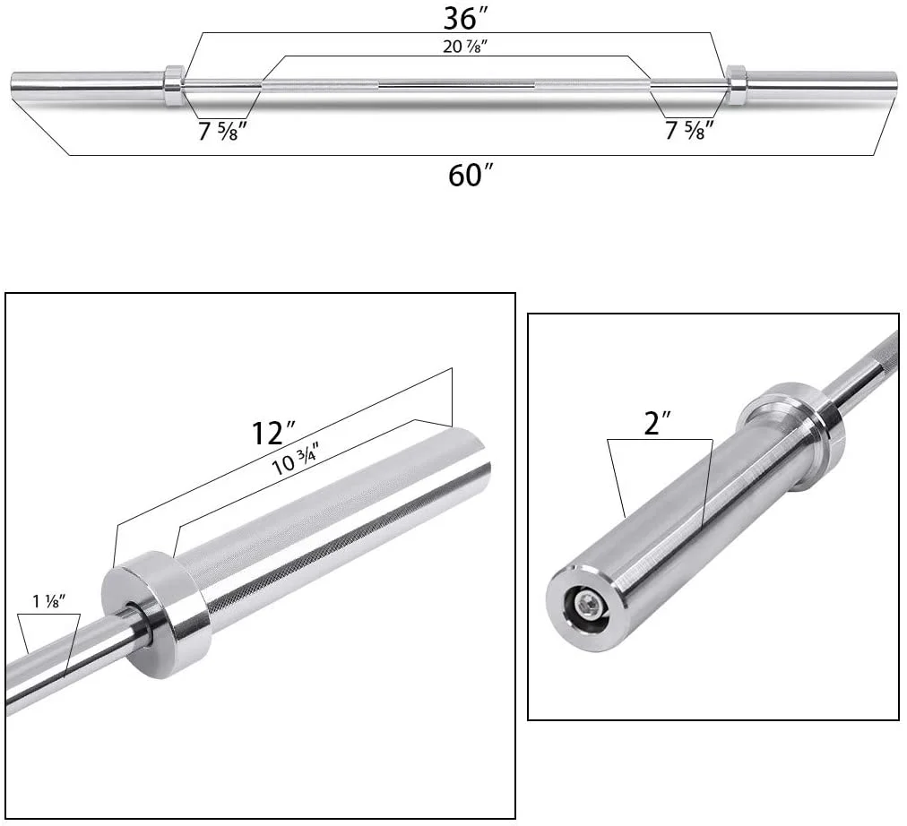 150cm Olympic Barbell Bar - Image 8