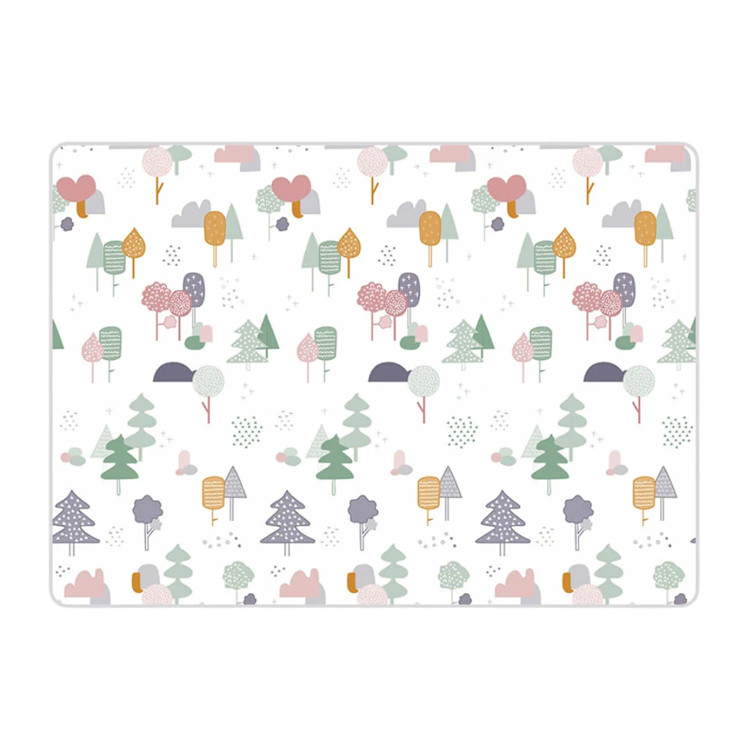 180x150x1 cm Foldable Baby Playmat with Carry Bag - Tree & Curve Both Sides-I - Image 2