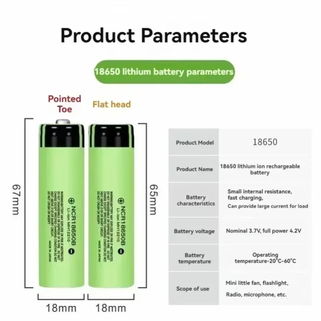 18650 Rechargeable Battery 4pcs - Image 2