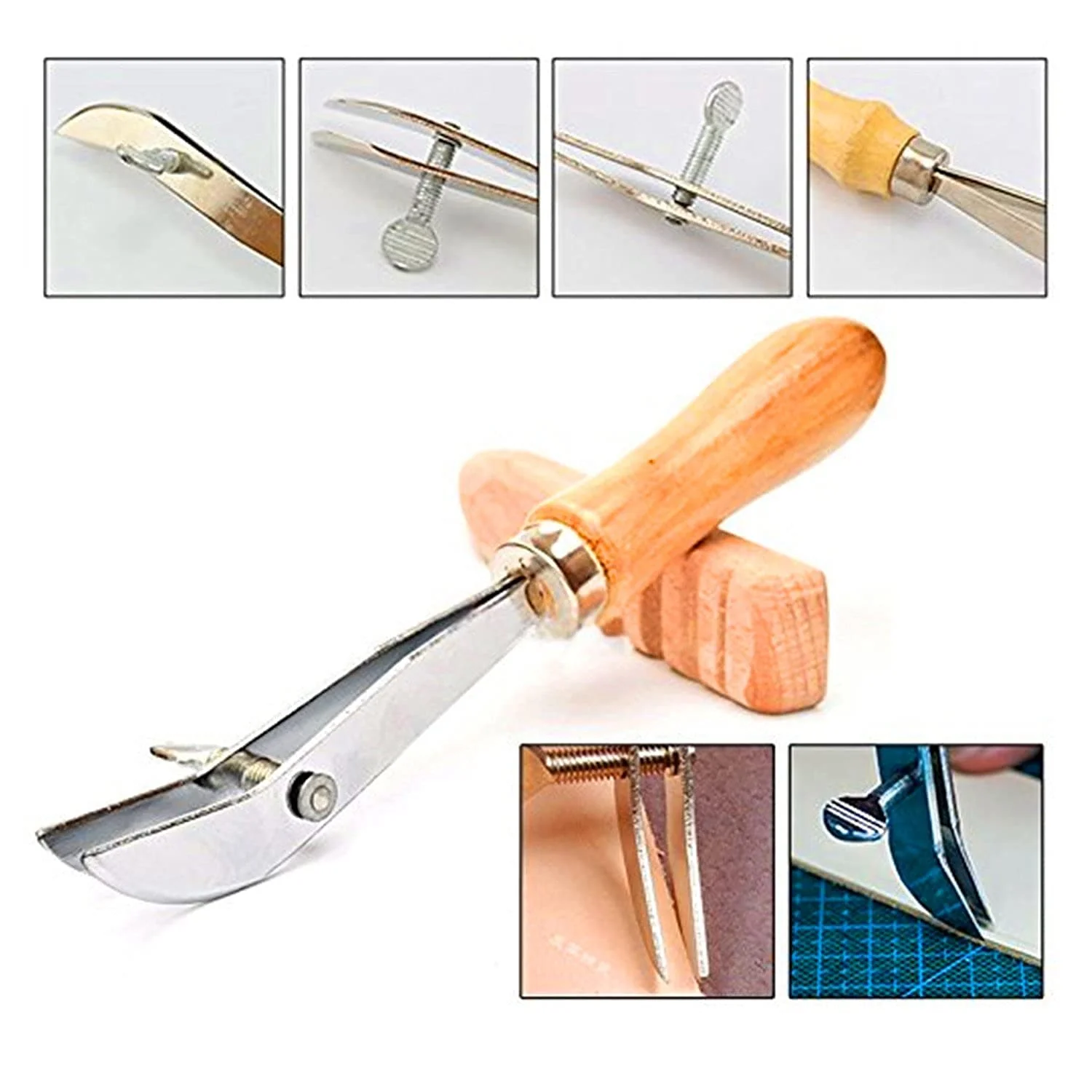 18PCs Leather Craft Tools Kit Tools DIY Groover Punch Kit Stiching Carving Craft Sewing - Image 6