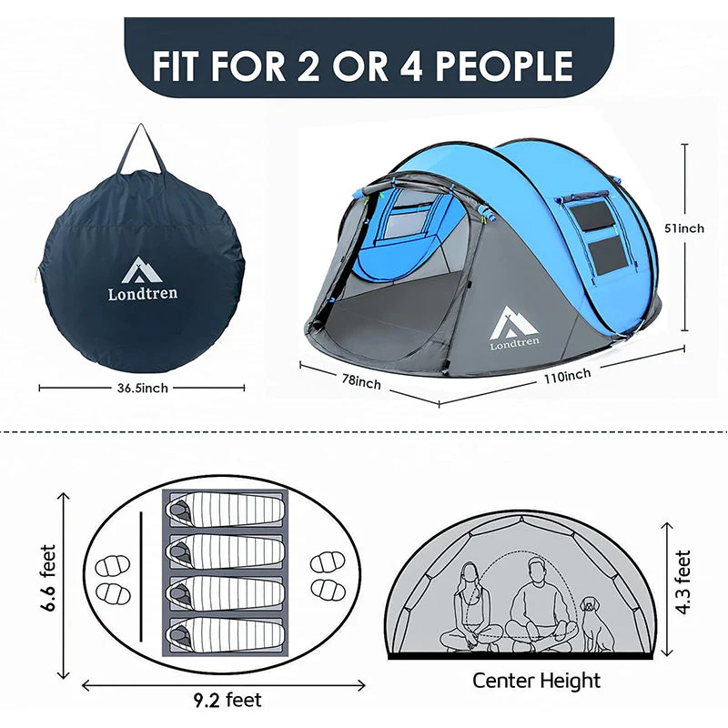 2-3 Person Pop Up Camping Tent - Image 7