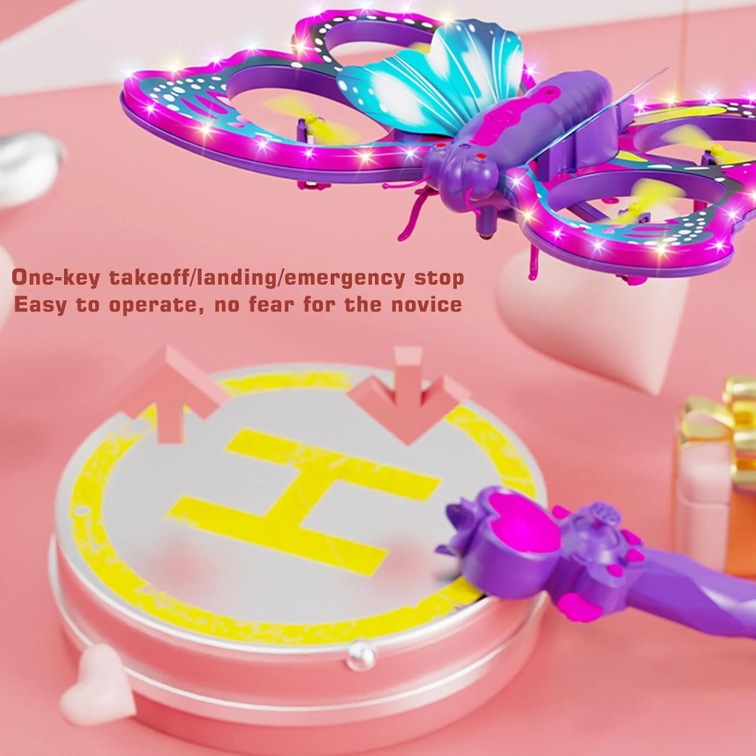 2.4GHz RC Butterfly Drone RC Quadcopter 3D Flip Gravity Sensing Headless - Image 5