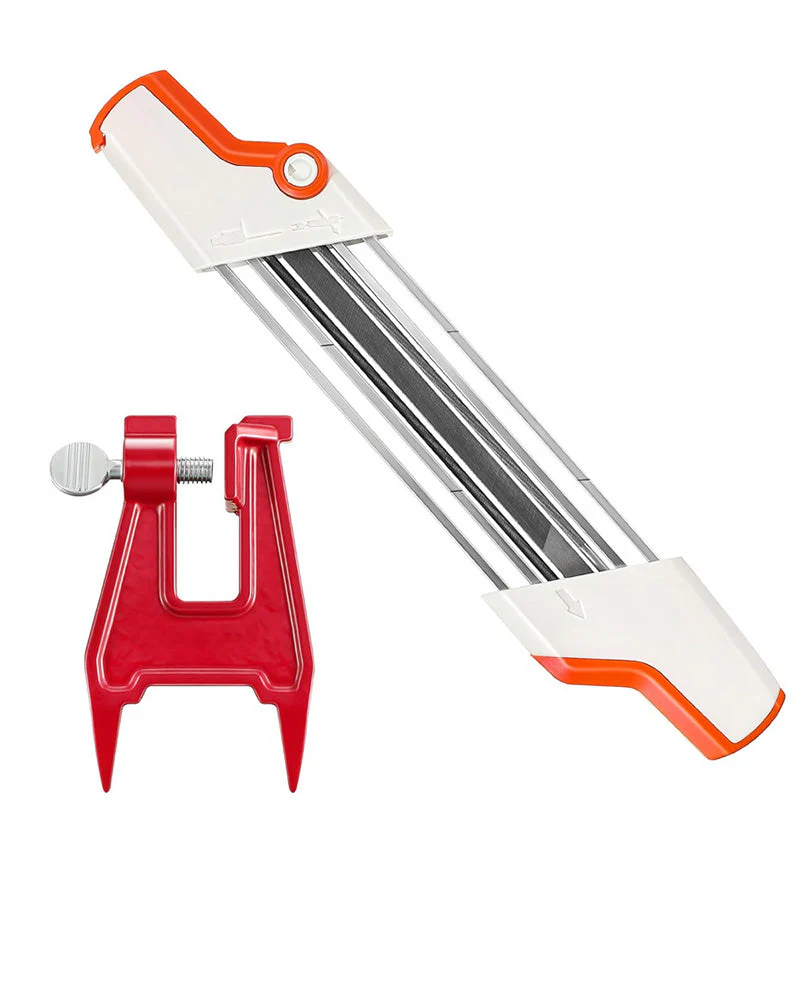 2 in 1 Easy File Chainsaw Chain Sharpener 4.8 mm with vise - Image 2