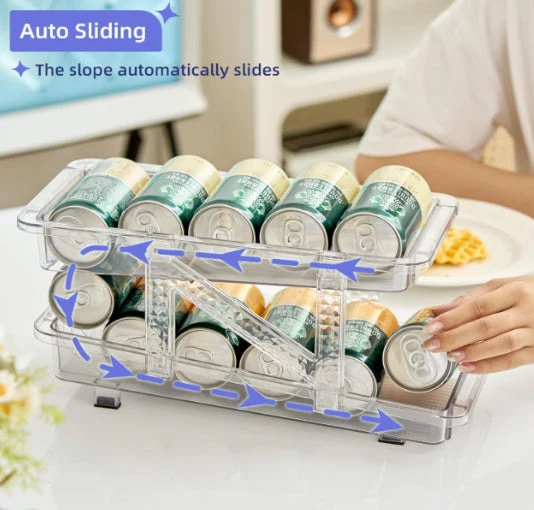 2 pack 2-Tier infinite Telescopic Beverage Storage Organizer - Image 4