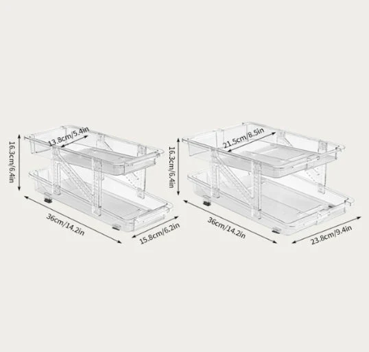 2 pack 2-Tier infinite Telescopic Beverage Storage Organizer - Image 7