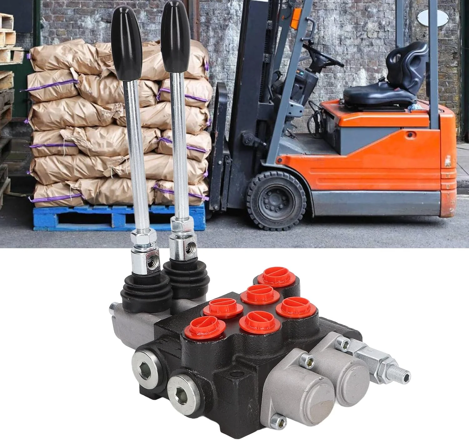 2 Spool Hydraulic Directional Control Valve 11 Gpm double acting cylinder spool - Image 12