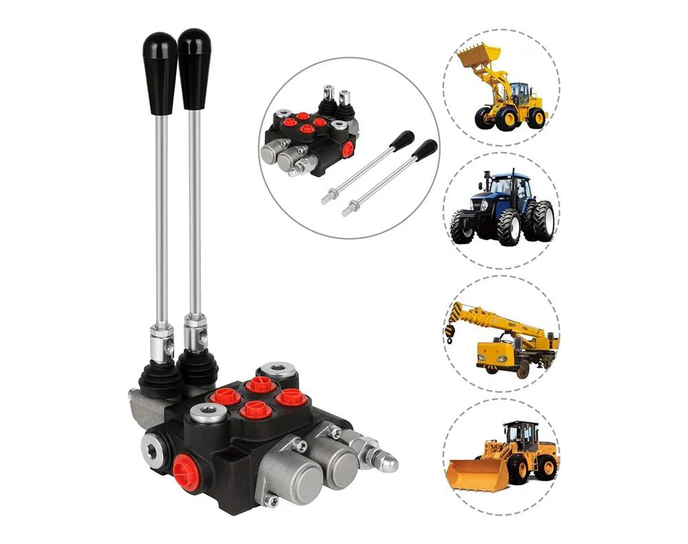 2 Spool Hydraulic Directional Control Valve 11 Gpm double acting cylinder spool - Image 6
