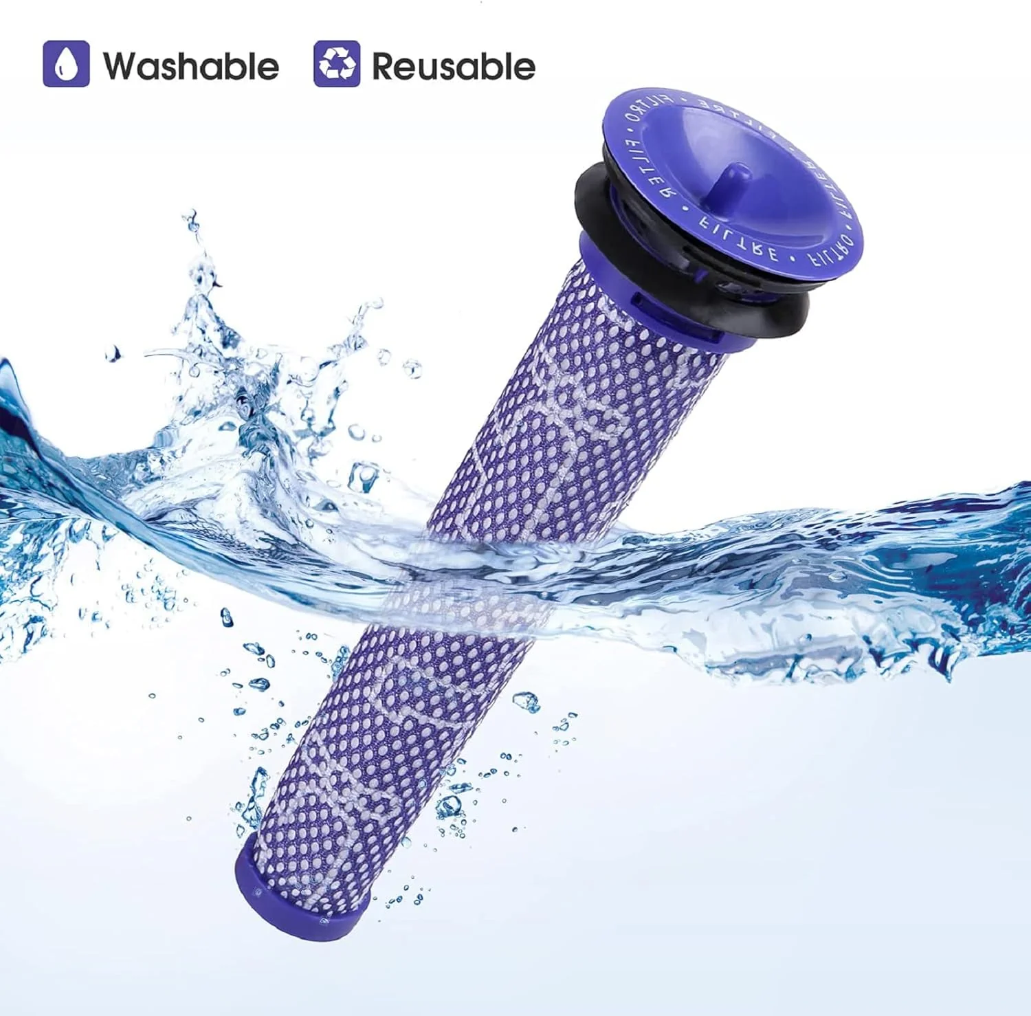 2 x Filter for Dyson V6, V7 & V8 Compatible With Replacement Vacuum Cleaner - Image 4