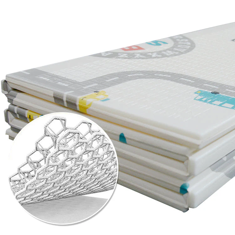 200x150x1 cm Foldable Baby Playmat with Carry Bag - Elephant & Curve Both Sides-F - Image 7