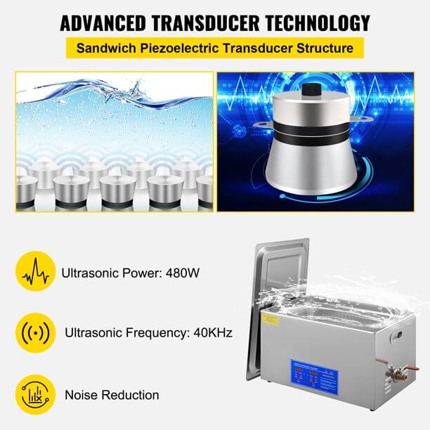 22L Ultrasonic Cleaner Stainless Steel with Digital Timer - Image 3