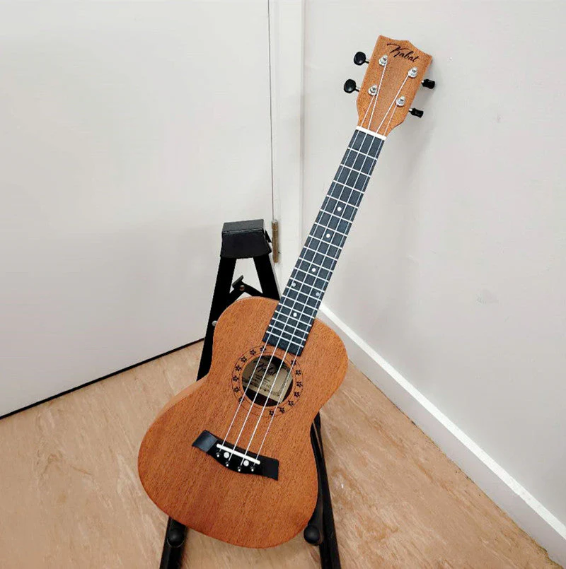 23" Student Soprano Ukulele Fitted Wooden Guitar - WOOD PATTERN - Image 2