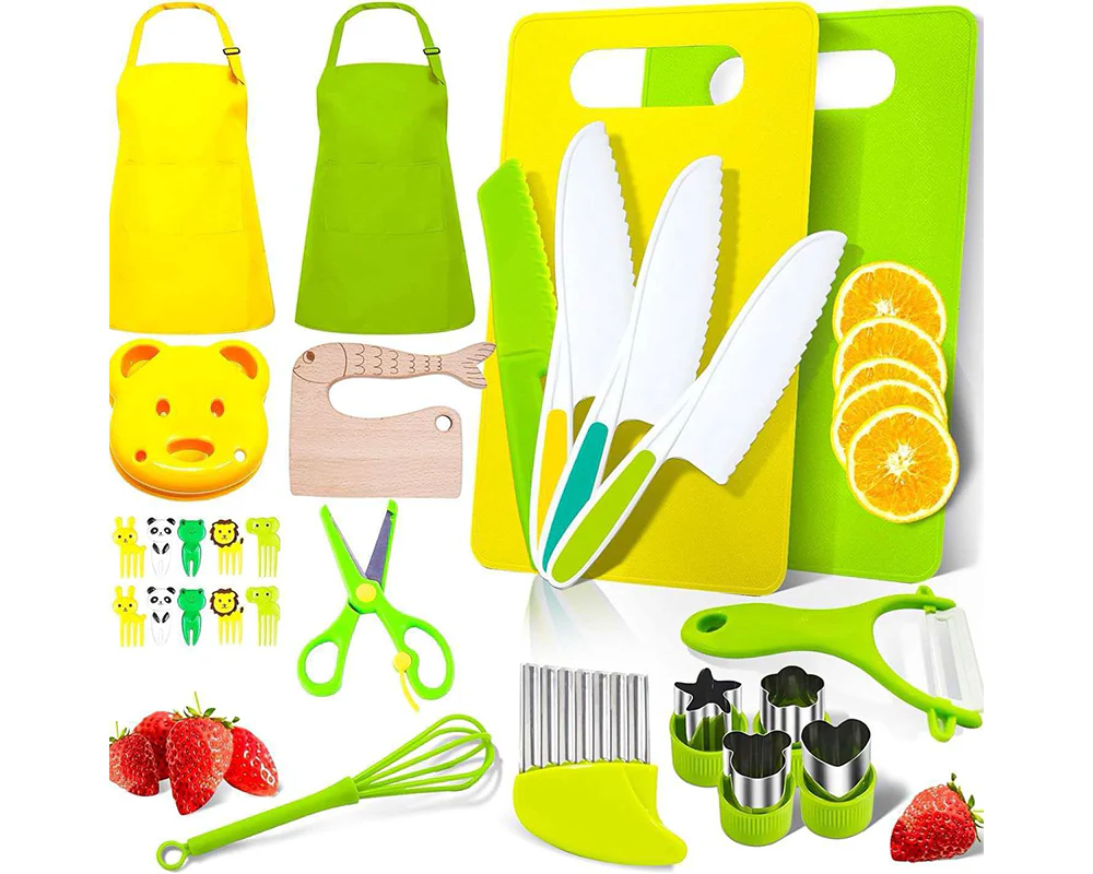 28-Piece Kids Safe Knife Set for Montessori Kitchen Tools - Image 9