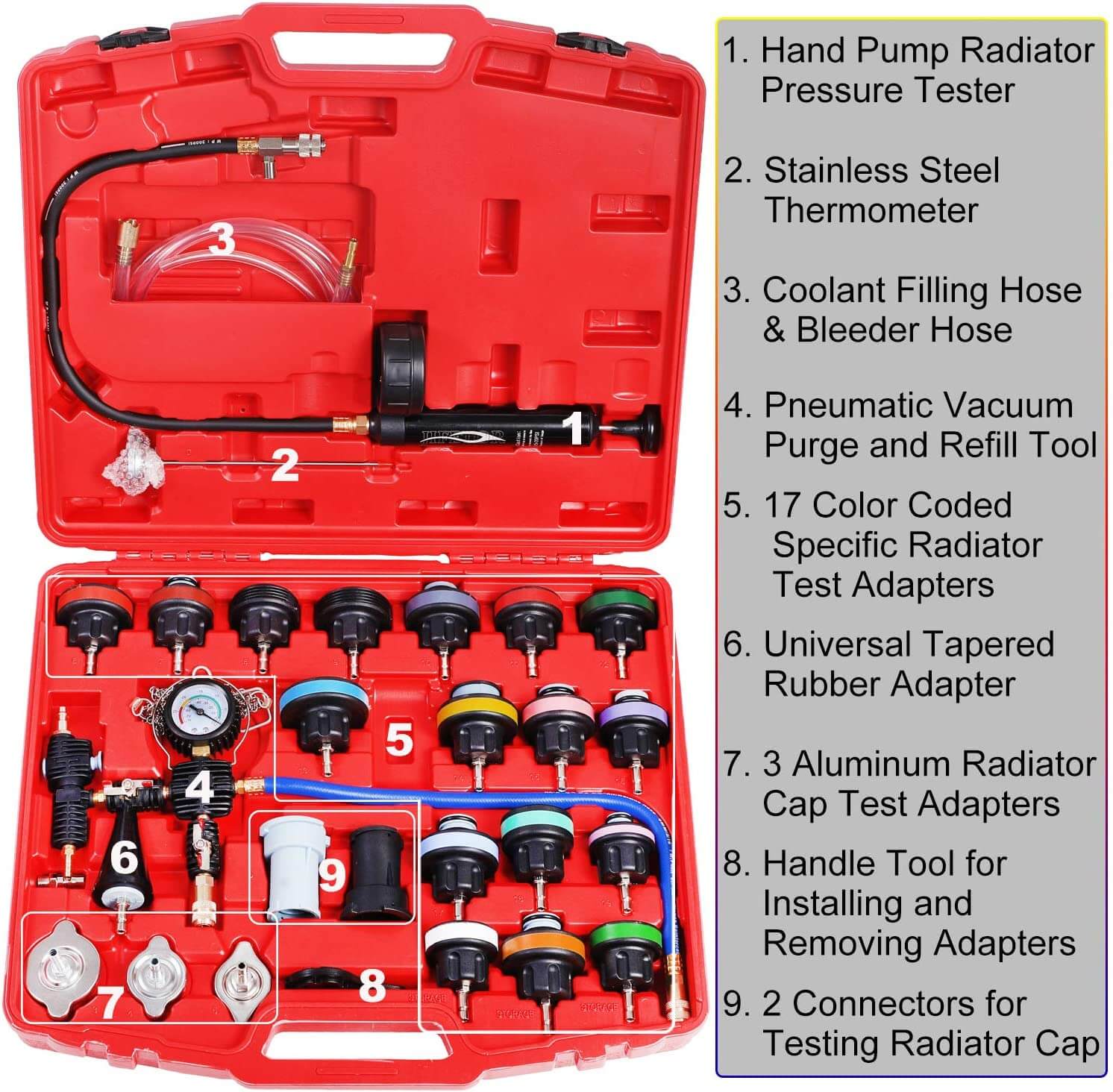 28Pc Radiator Pressure Test Set - Image 3