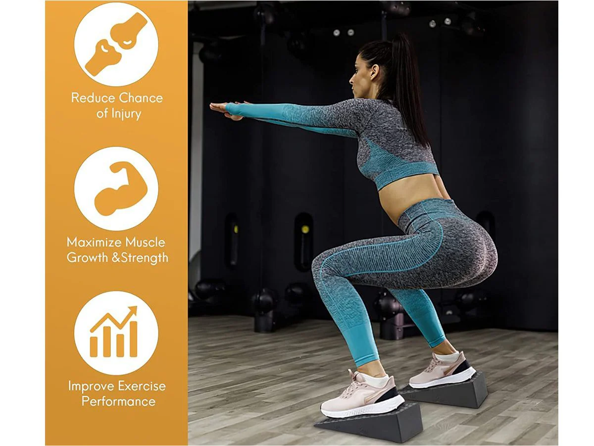 2Pcs Yoga Squat Wedge Anti-Slip Exercise Block for Pilates Fitness - Image 10