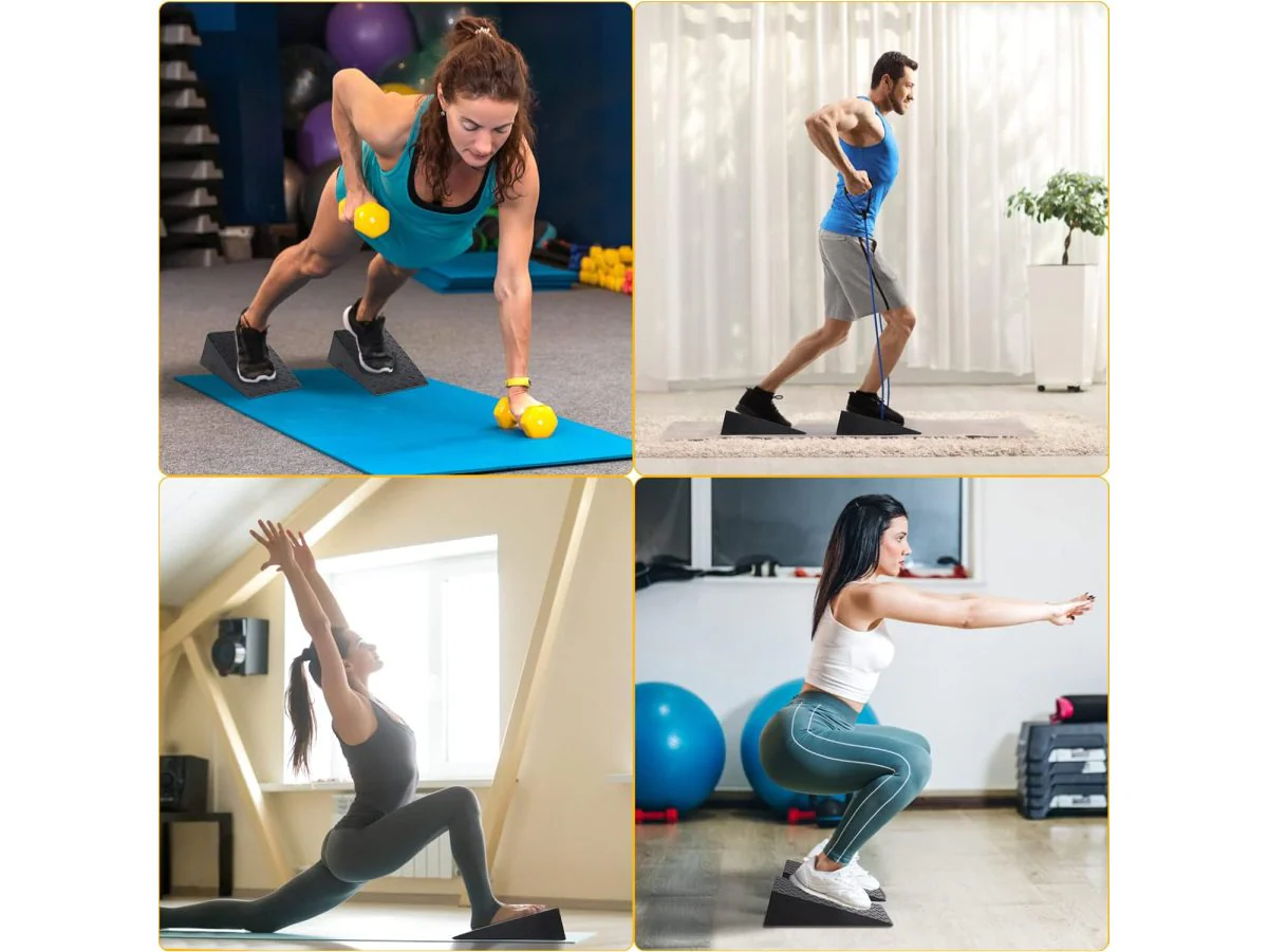 2Pcs Yoga Squat Wedge Anti-Slip Exercise Block for Pilates Fitness - Image 14