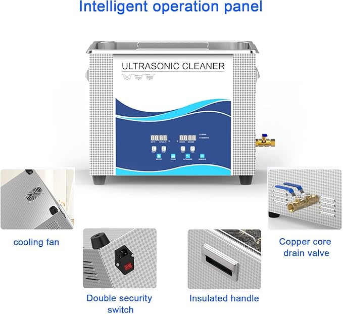 3.2L Heated Ultrasonic Cleaner for Jewelley - Image 2