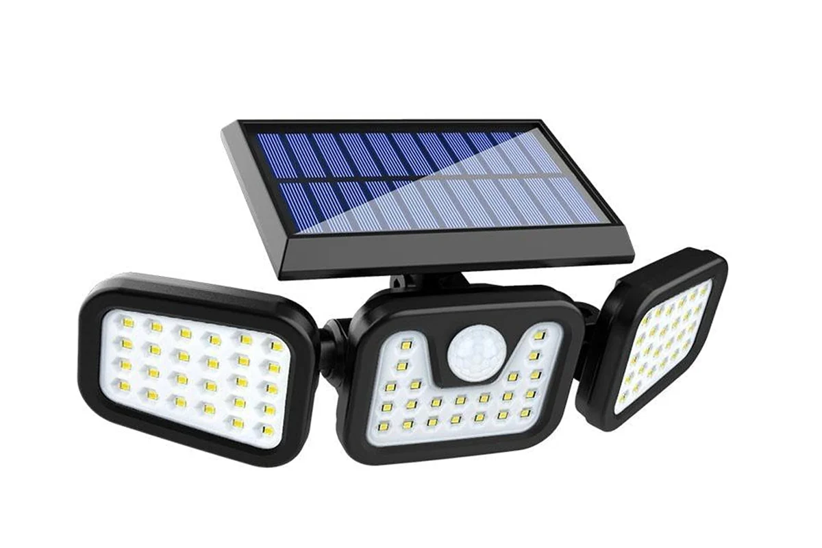 3-Headed Outdoor Solar Motion Sensor Light 74LED - Image 2