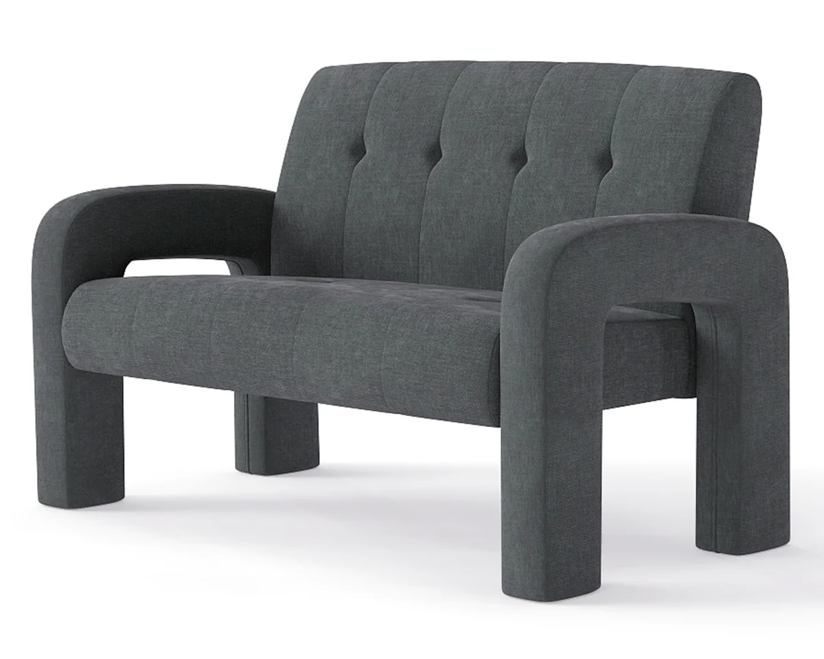 3 Piece Milan Charcoal Sofa Set - Image 8