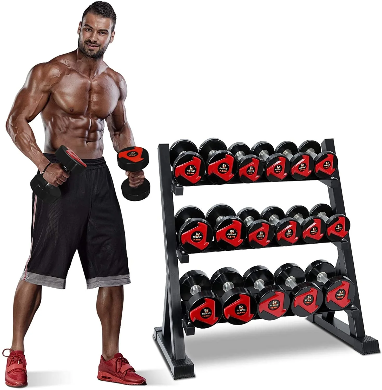 3-Tier Dumbbell Rack for Home Gym - Image 2