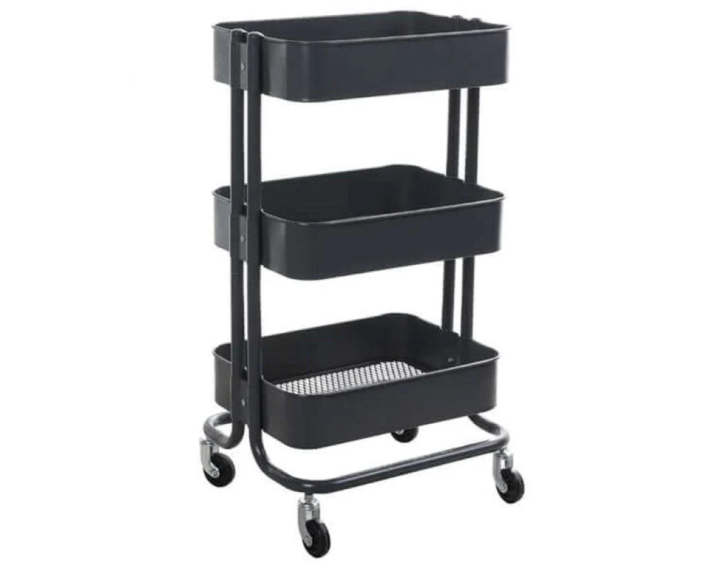 3 Tier Trolley Basket Kitchen Trolley - Image 8