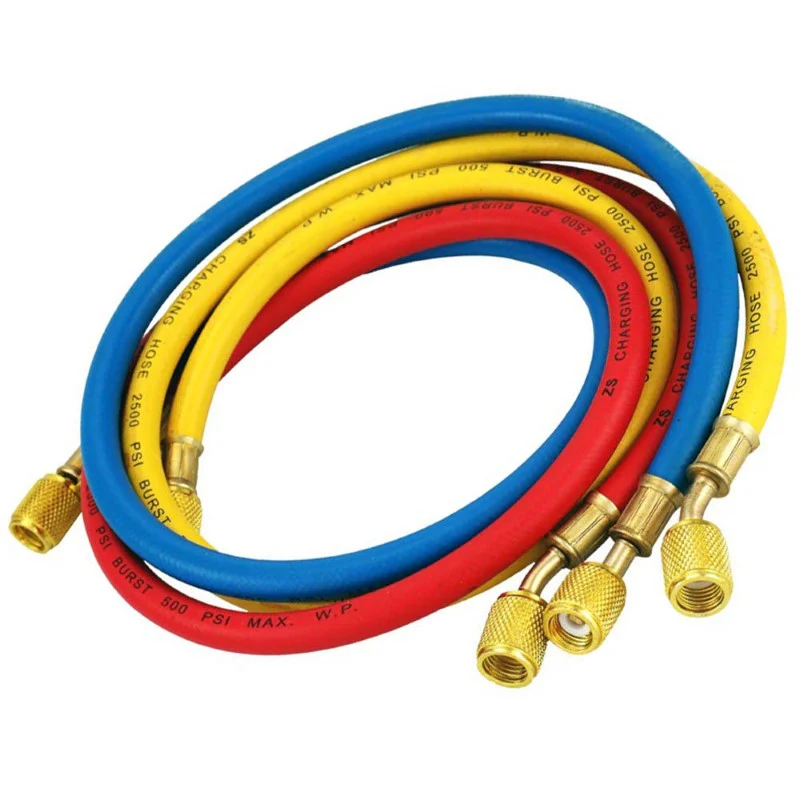 3 Way Refrigerant Gauge AC Diagnostic Manifold Freon Gauge Set - Image 4