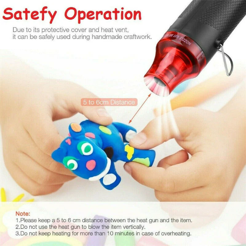 300W Electric Hot Air Gun For Crafts Epoxy Resin Shrink Wrap Vinyl DIY - Image 6