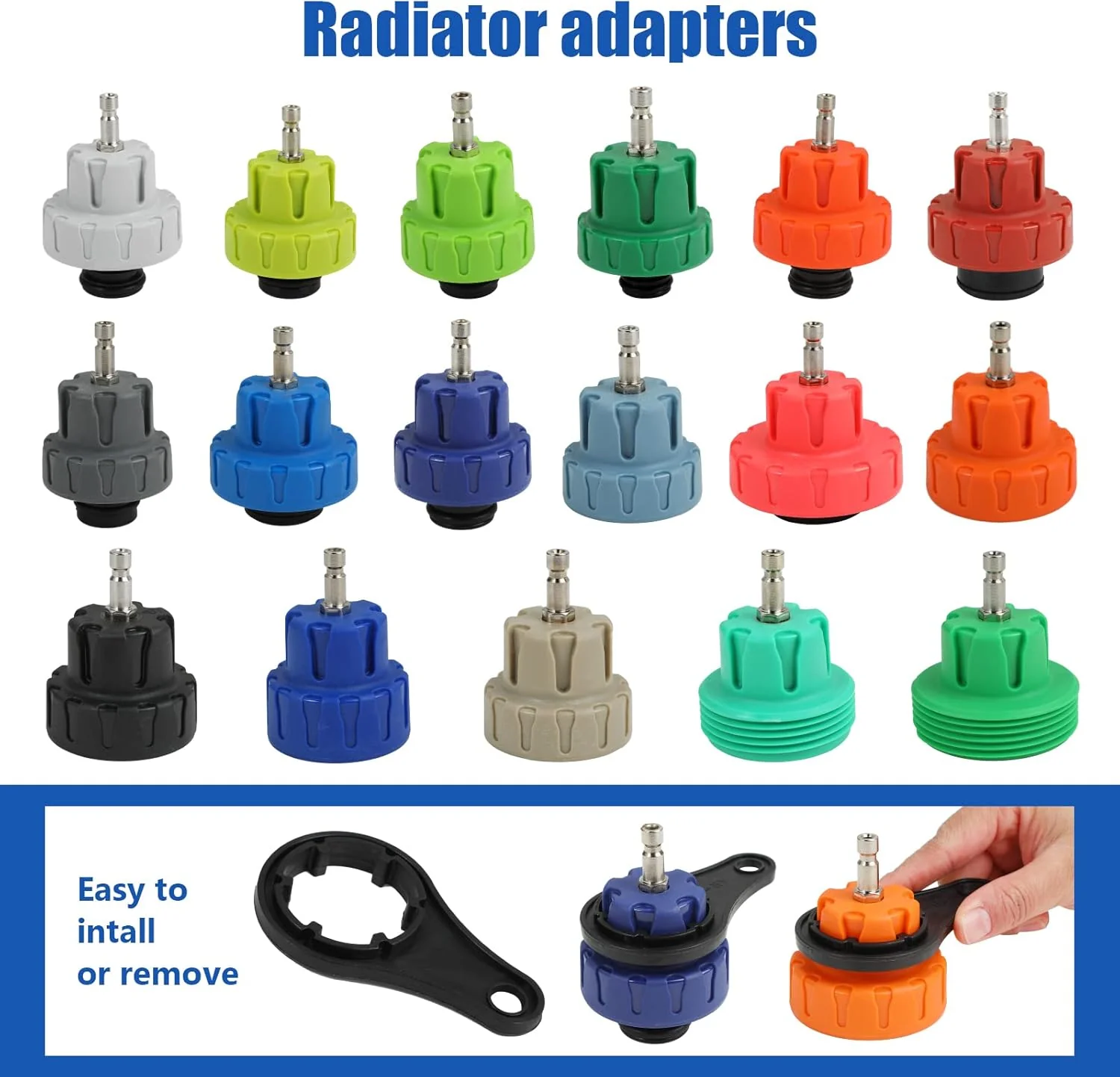 34pcs Radiator Pump Cooling System Pressure Tester Vacuum Purge Kit - Image 4