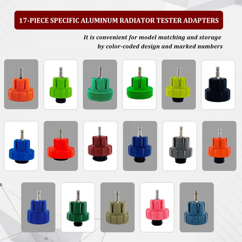 34pcs Radiator Pump Cooling System Pressure Tester Vacuum Purge Kit - Image 4