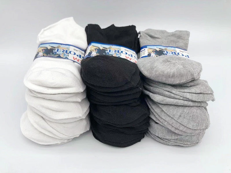 (36 Pairs) MIX colour Thin Ankle Socks  M7-11/ W9-13 - Image 3