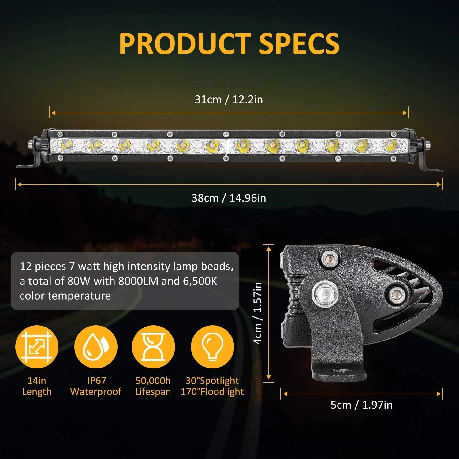 36W Slim LED Work Light - Image 16