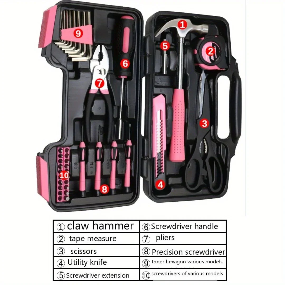 39 Pcs Hand Tools Set Home Repair Toolbox Basic Toolkit set - Image 5