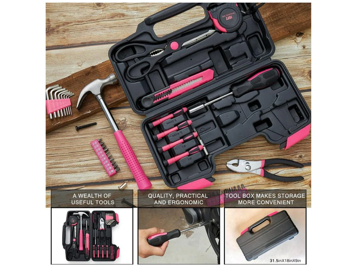39 Pcs Hand Tools Set Home Repair Toolbox Basic Toolkit set - Image 7