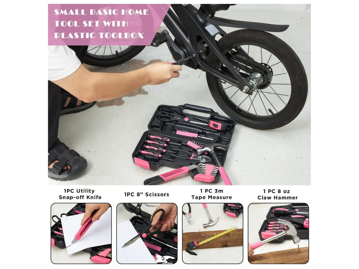 39 Pcs Hand Tools Set Home Repair Toolbox Basic Toolkit set - Image 8