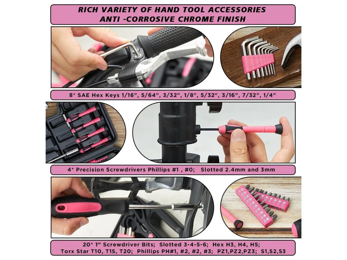 39 Pcs Hand Tools Set Home Repair Toolbox Basic Toolkit set - Image 9