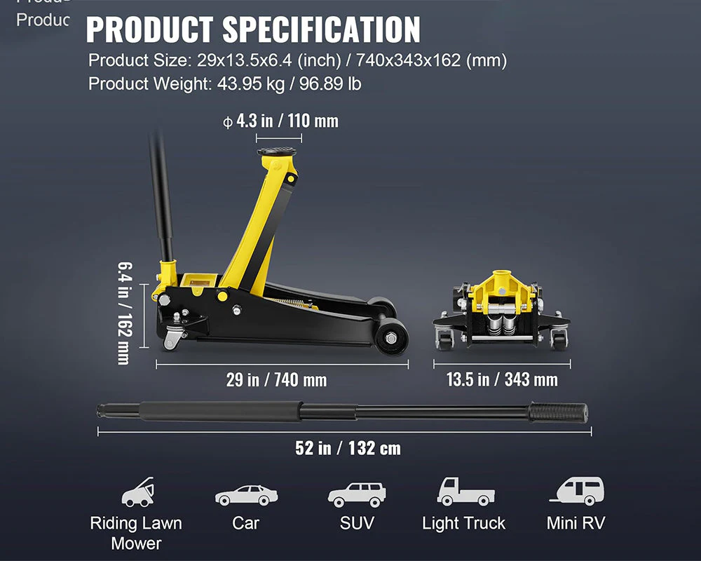 Low Profile Floor Jack 4 Ton - Image 9