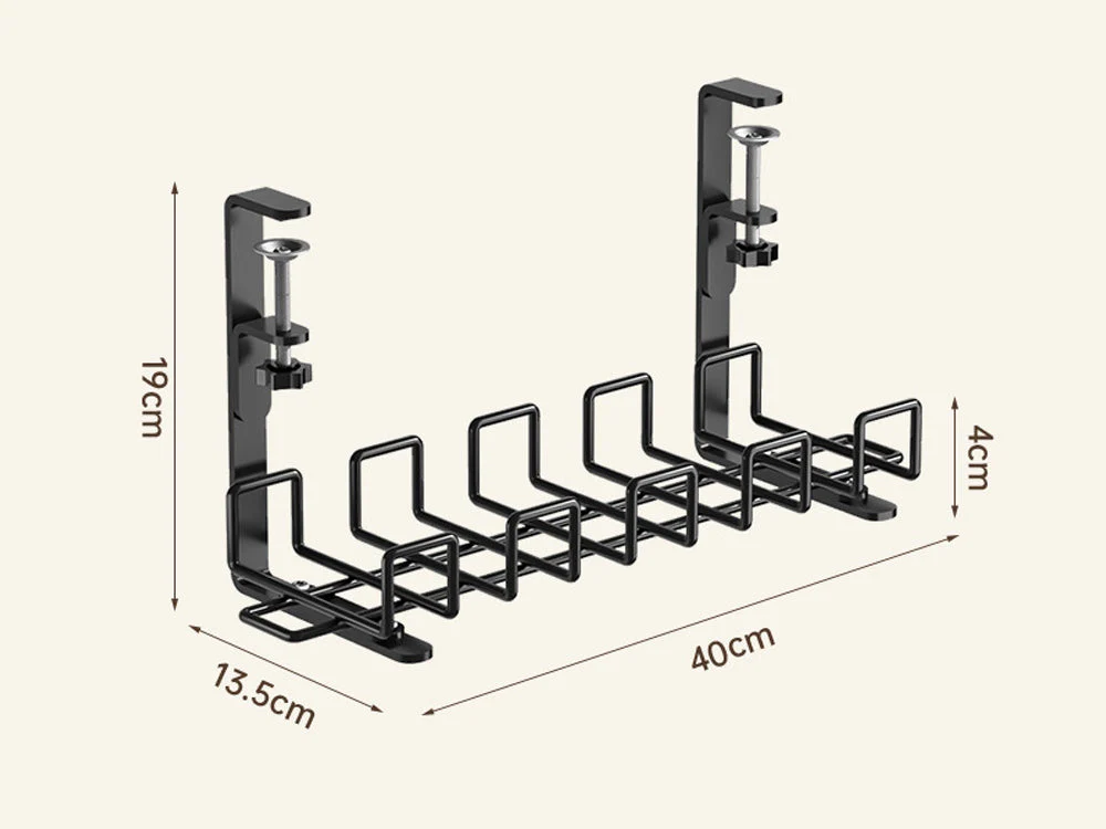 40cm Under Desk Cable Management Rack - Image 5