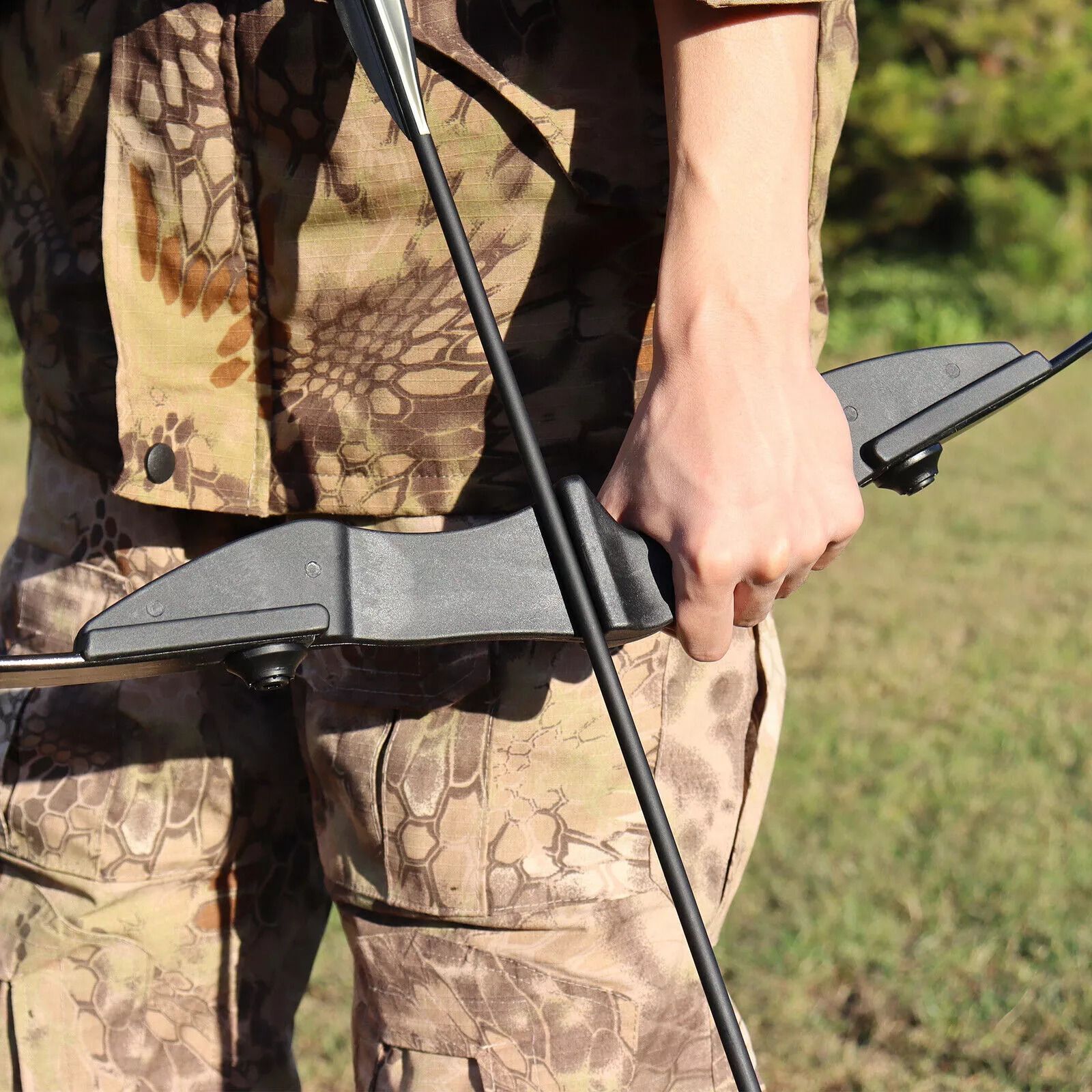40lbs Archery High Strength Hunting Recurve Bow (Black) - Image 8