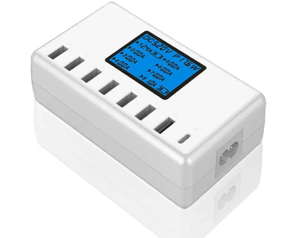 40W Smart 8 Ports USB Charger Station with LCD Display - Image 7