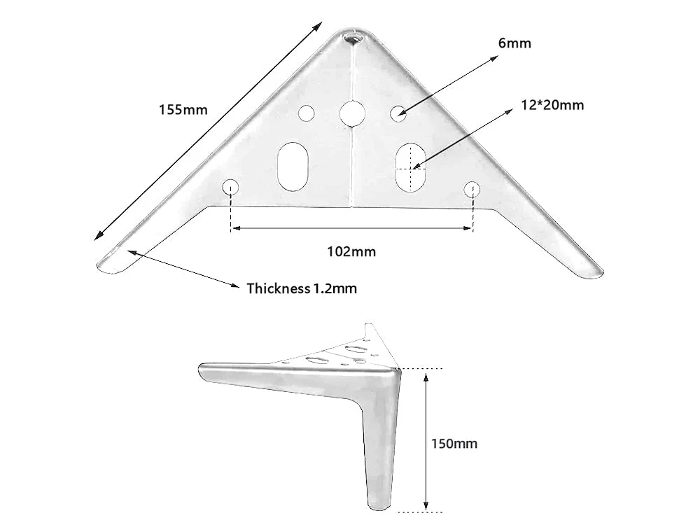 4Pcs Metal Furniture Legs 15cm-Gold - Image 5