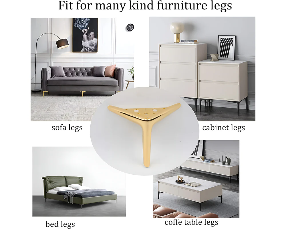 4Pcs Metal Furniture Legs 15cm-Gold - Image 8