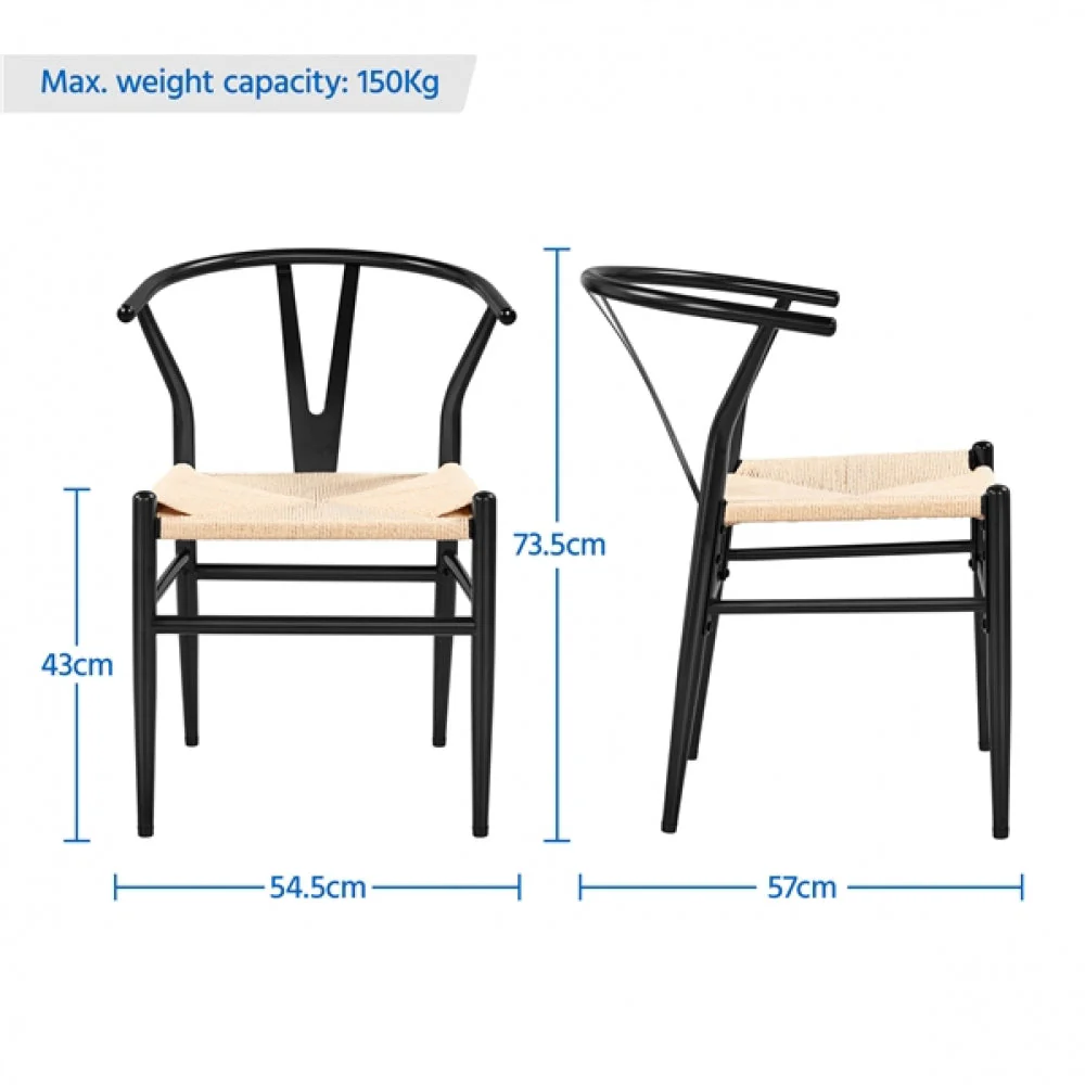 4PCS Weave Arm Chairs - Image 4